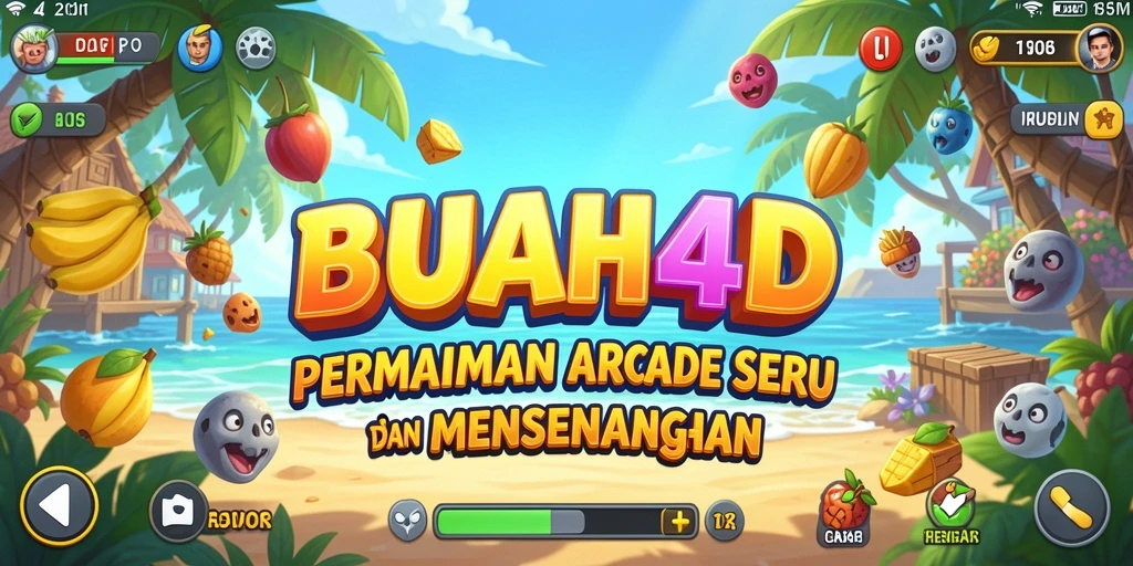 Screenshot utama BUAH4D menampilkan gameplay yang mendebarkan dengan desain yang cerah.