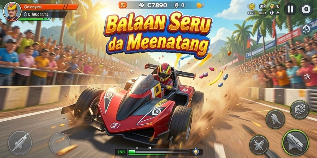 Gameplay balapan seru di C7890 dengan aksi mendebarkan.