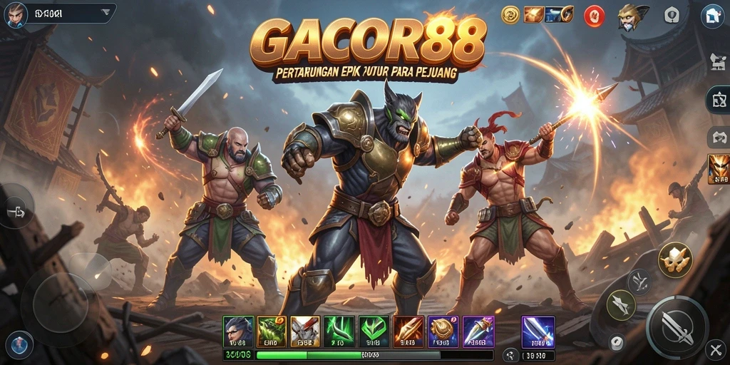 Tampilan gameplay yang memukau dan mendebarkan di GACOR88.