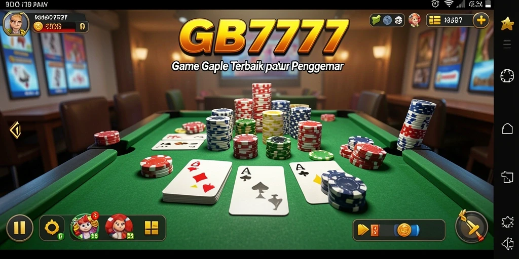 Tampilan menarik dari gameplay Gaple yang mengasyikkan di GB777.