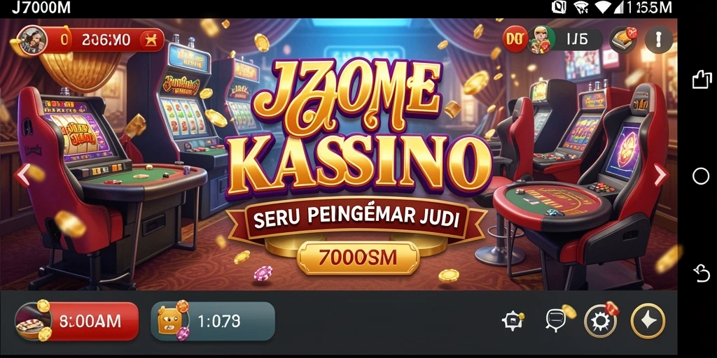 Screenshot utama J200M yang menampilkan gameplay Kasino yang seru dan mengasyikkan.