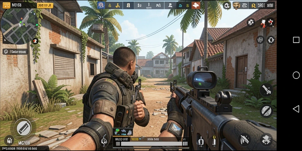 Screenshot MG108 menunjukkan aksi TPS yang mendebarkan dan intens.