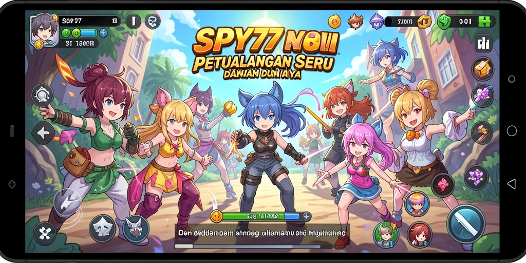 Screenshot gameplay <strong>SPY77</strong> menampilkan pertarungan karakter anime yang mendebarkan.