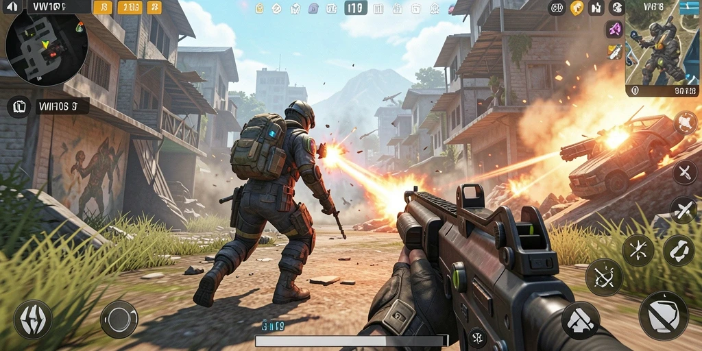 Tampilan gameplay mendebarkan dari VW108 yang menunjukkan aksi TPS.