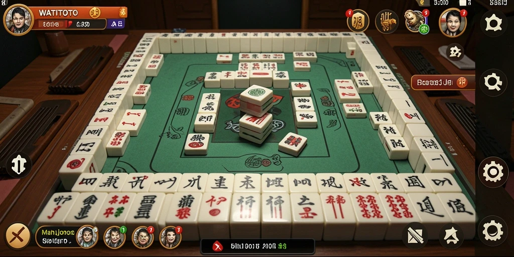 Screenshot WATITOTO yang menampilkan gameplay Mahjong yang mengasyikkan.